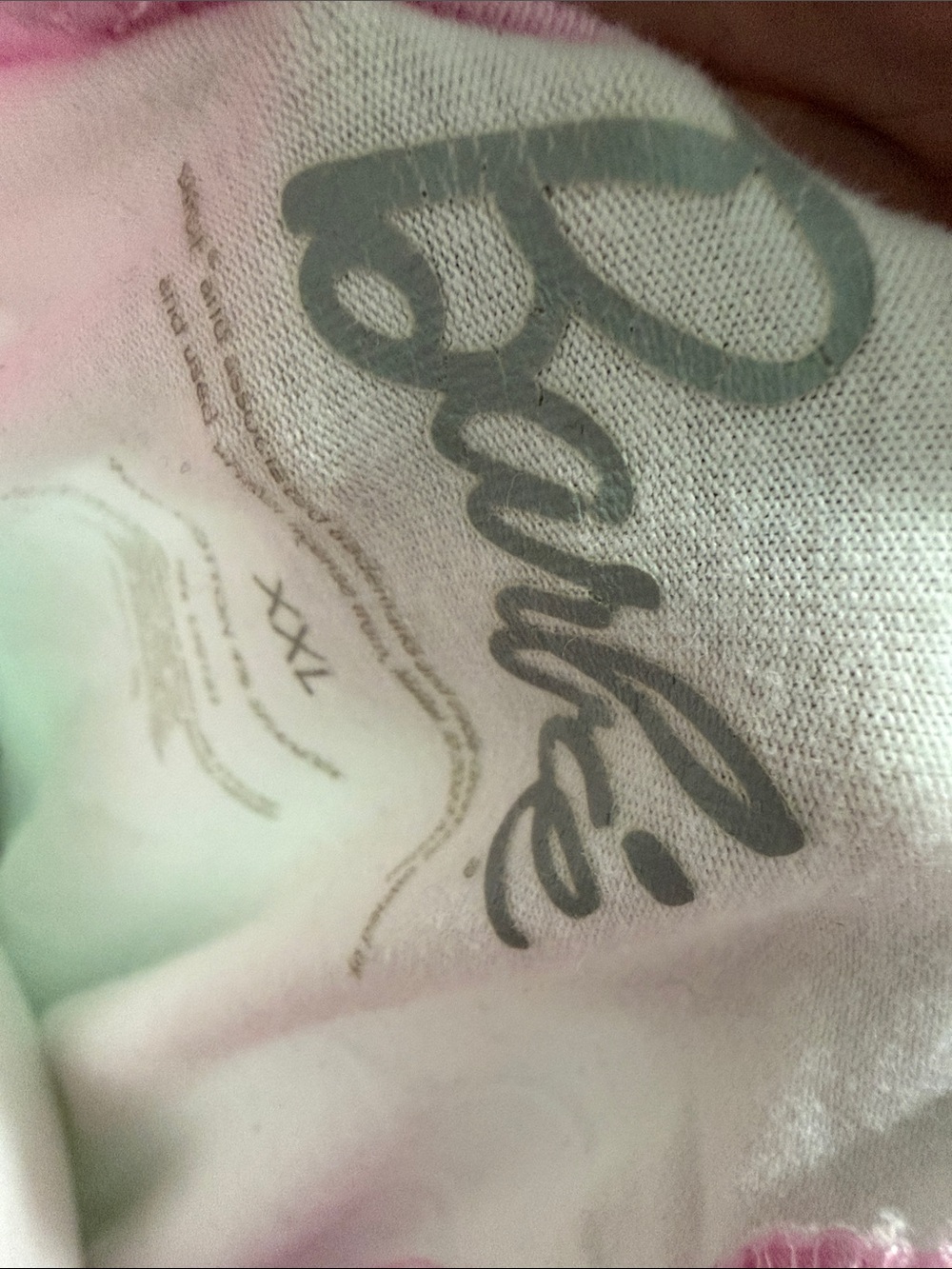 Barbie White and Light Pink Raglan Logo Tee - Picture 2 of 3